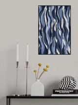 Blue Tiger Pattern Poster och Canvastavla