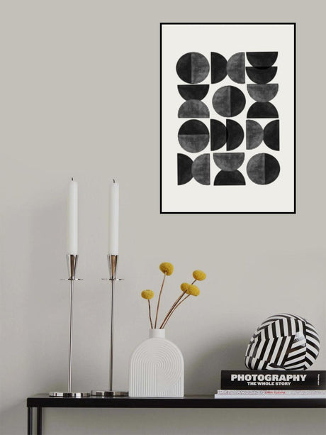 Mid Century, Geometric Poster och Canvastavla
