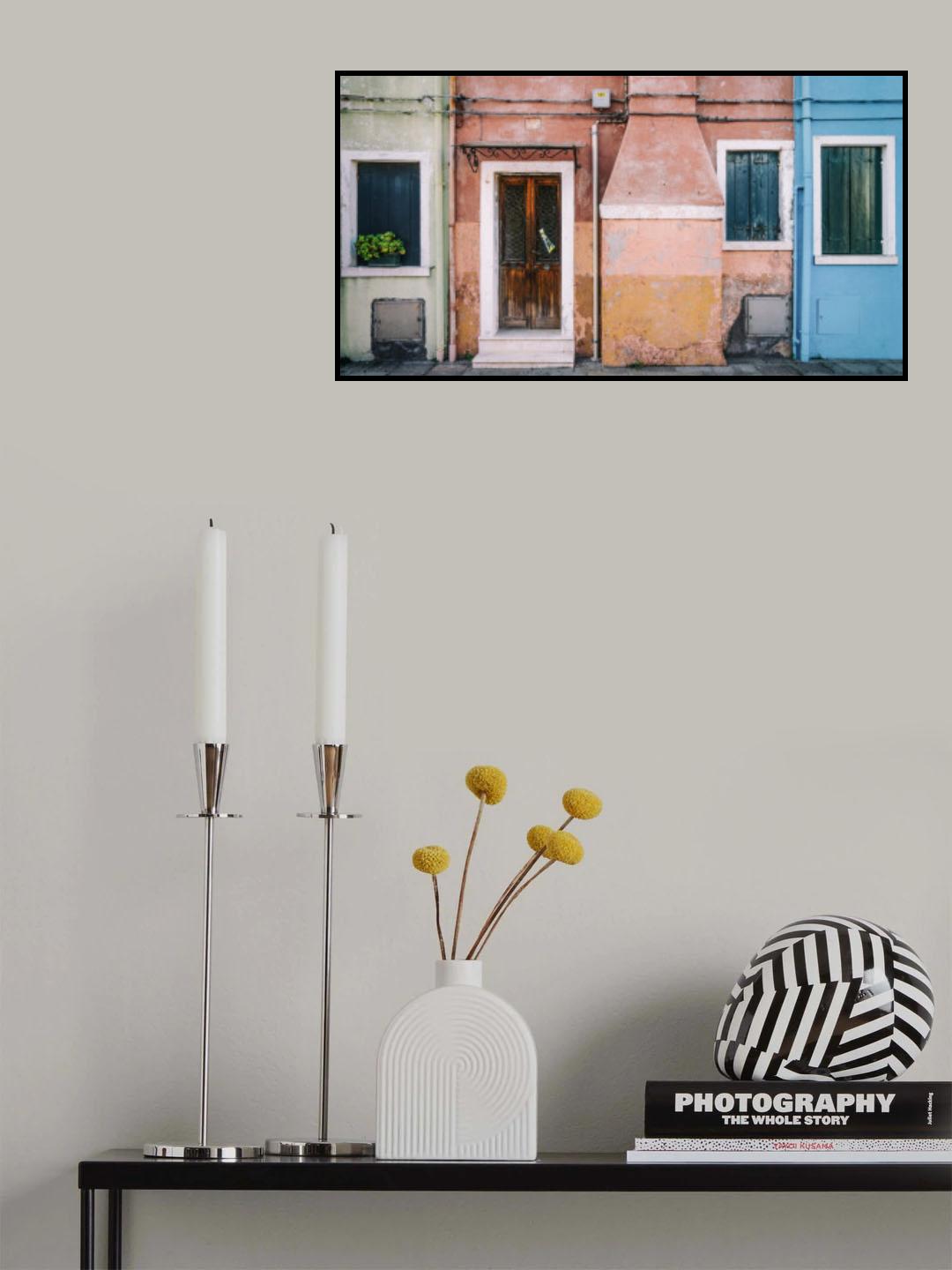 Pastel street Poster och Canvastavla