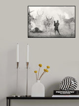Dinka siblings in cattle camp Poster och Canvastavla