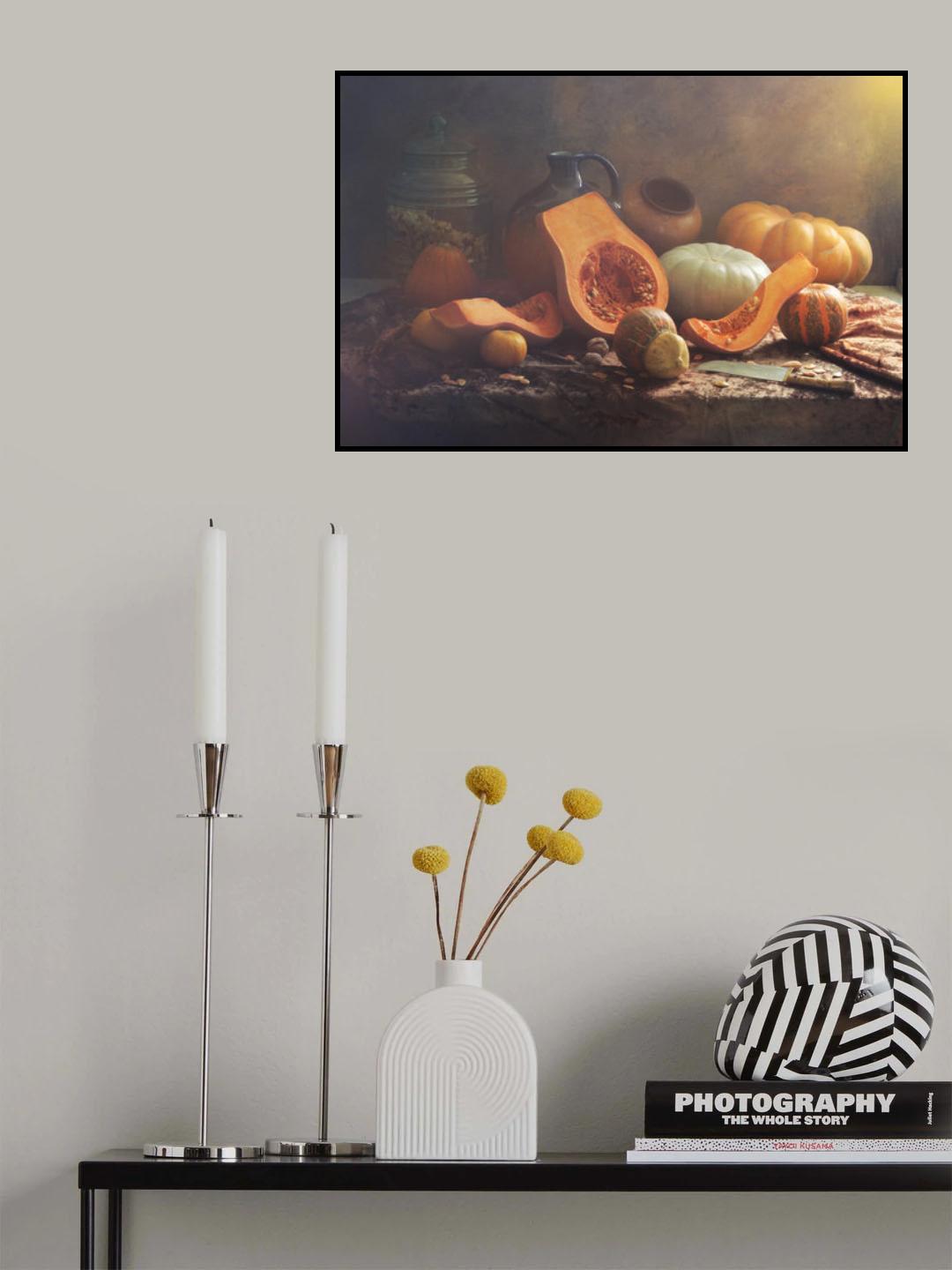 Still Life With Pumpkin of cut Poster och Canvastavla