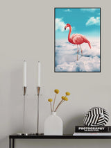 Flamingo In The Clouds Poster och Canvastavla