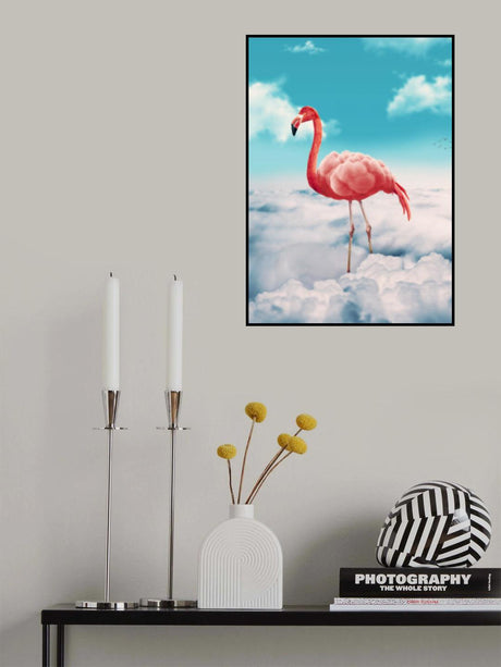 Flamingo In The Clouds Poster och Canvastavla
