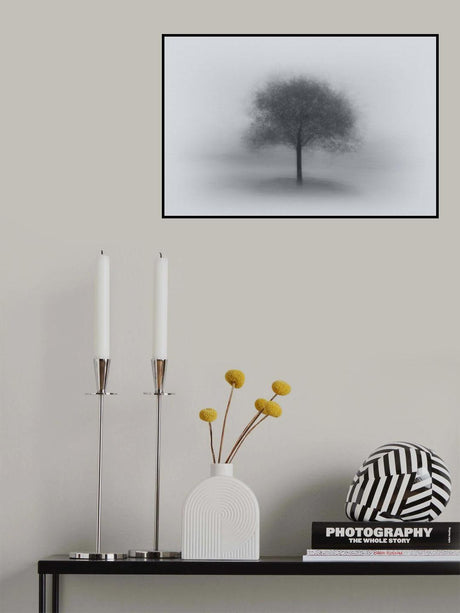 Tree in Fog Poster och Canvastavla
