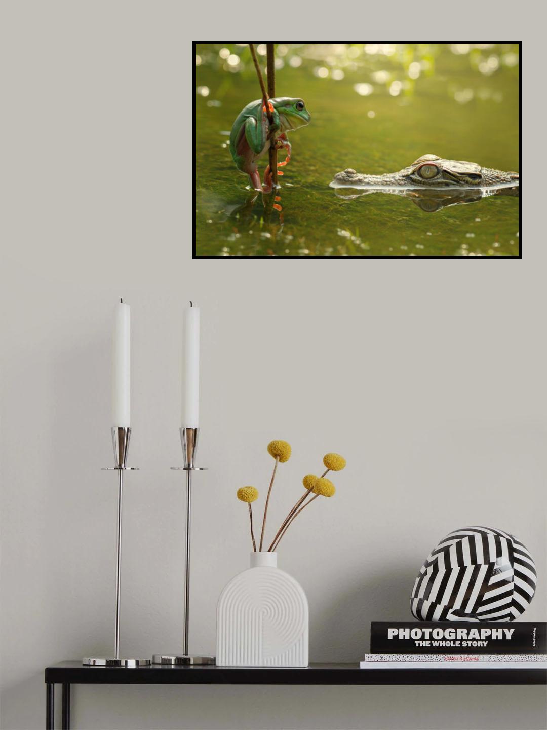 Frog and Crocodile Poster och Canvastavla