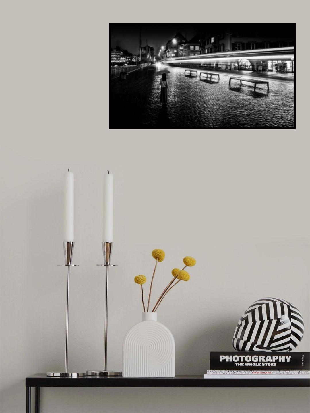 Rainy Night Poster och Canvastavla