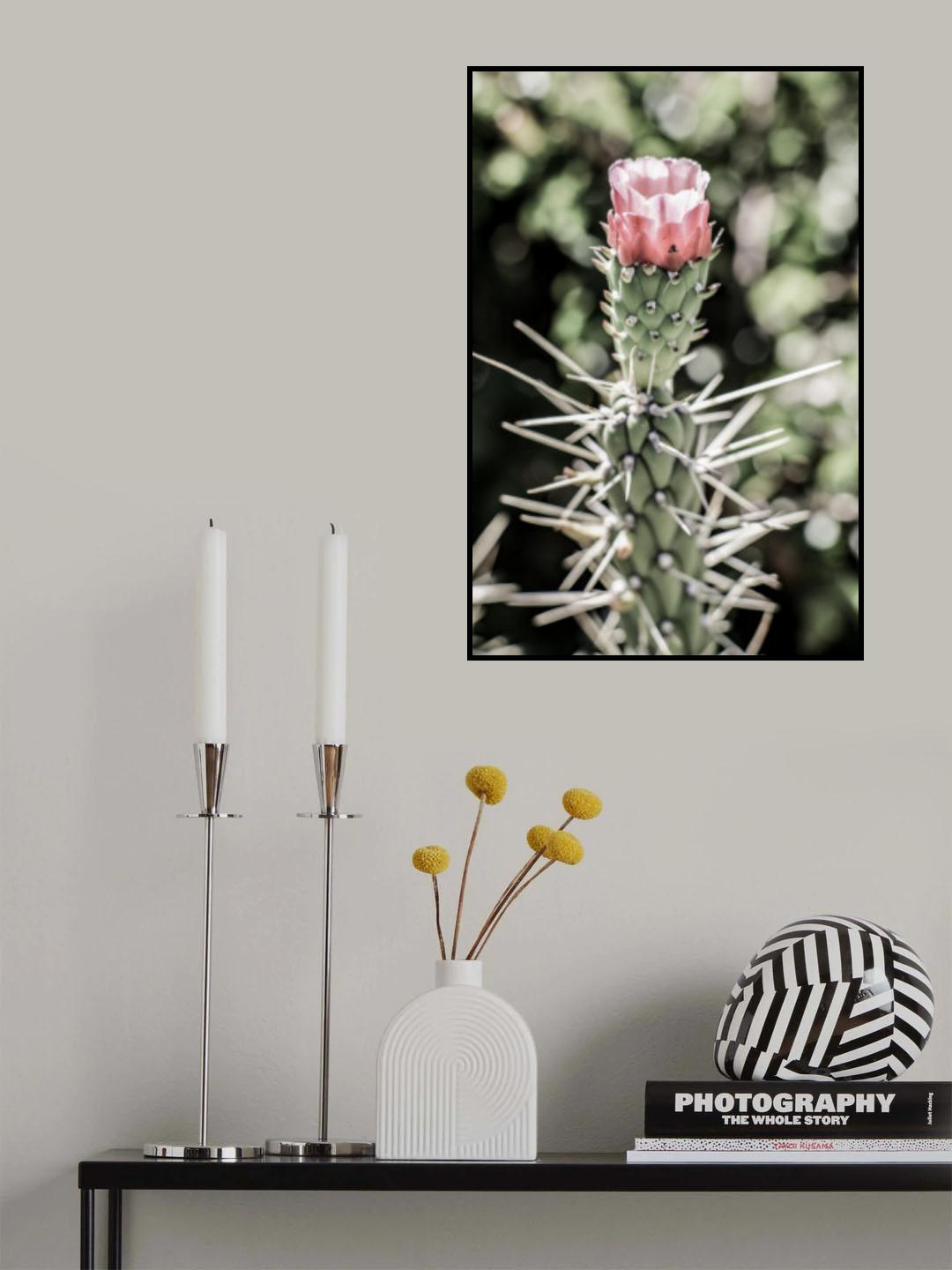 Pink Desert Bloom Poster och Canvastavla