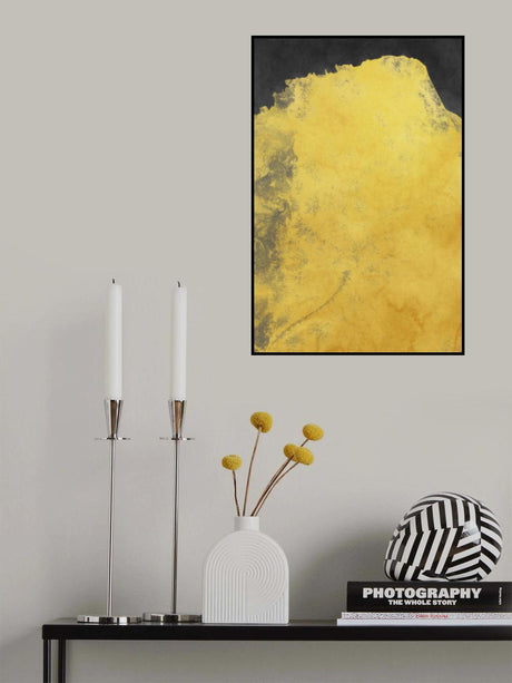 Minimal Landscape Black and Yellow 01 Poster och Canvastavla