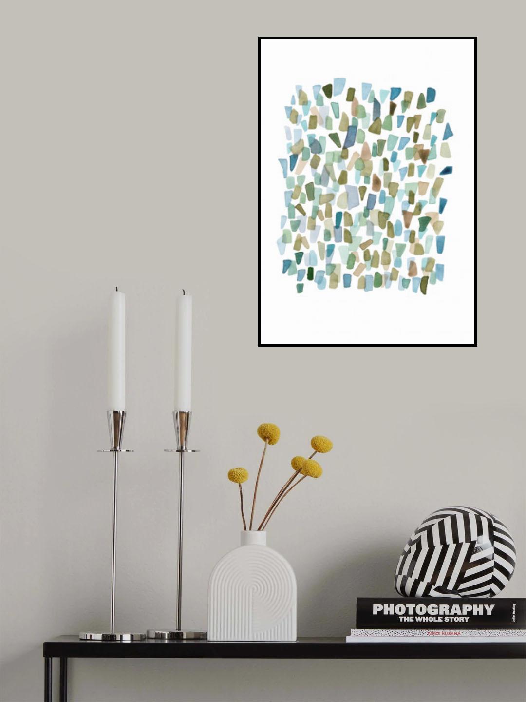Green Mossy Seaglass Poster och Canvastavla