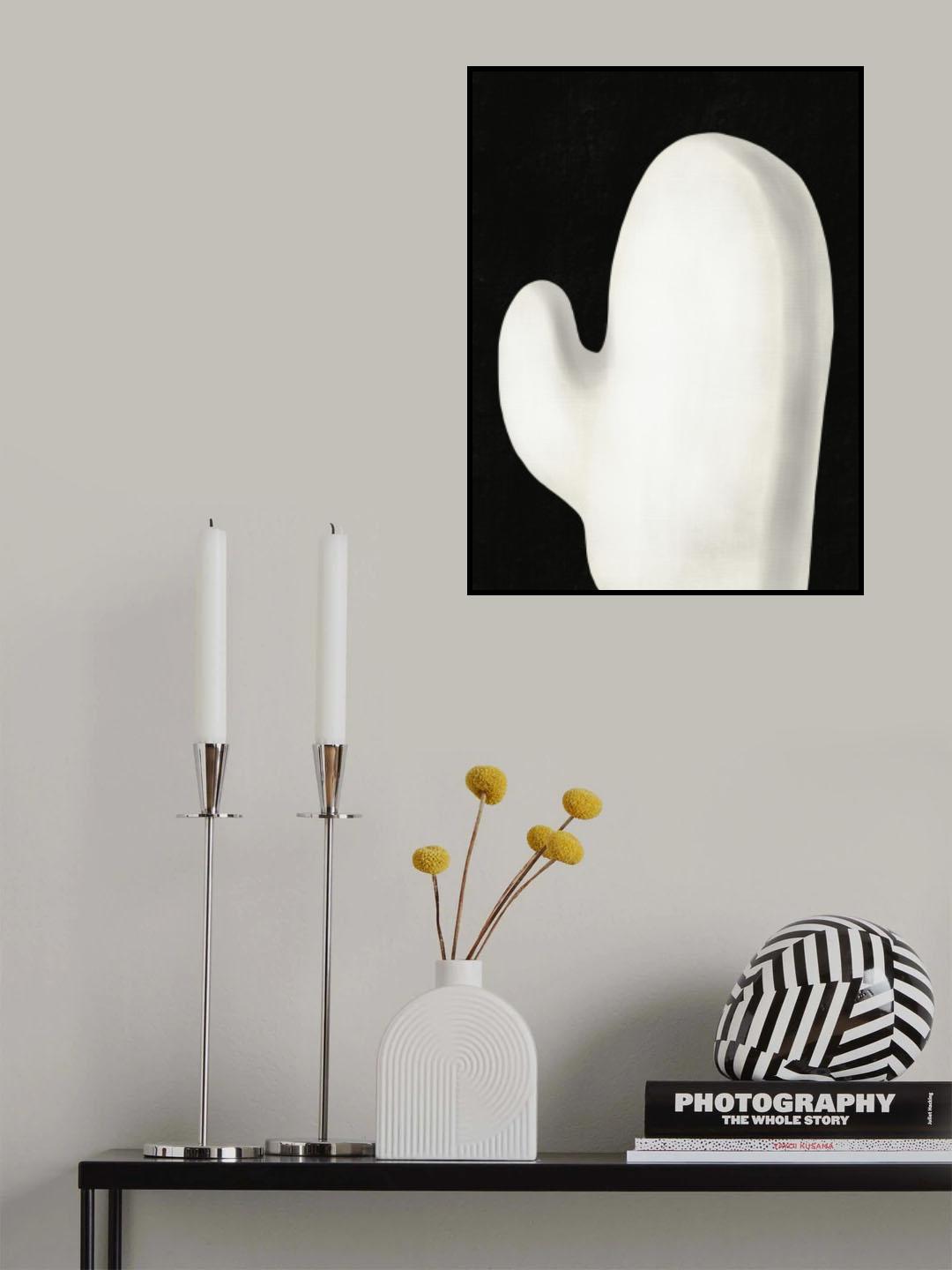 Abstract White Sculpture Poster och Canvastavla