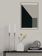 Black and White Geometric Shapes #3 Poster och Canvastavla