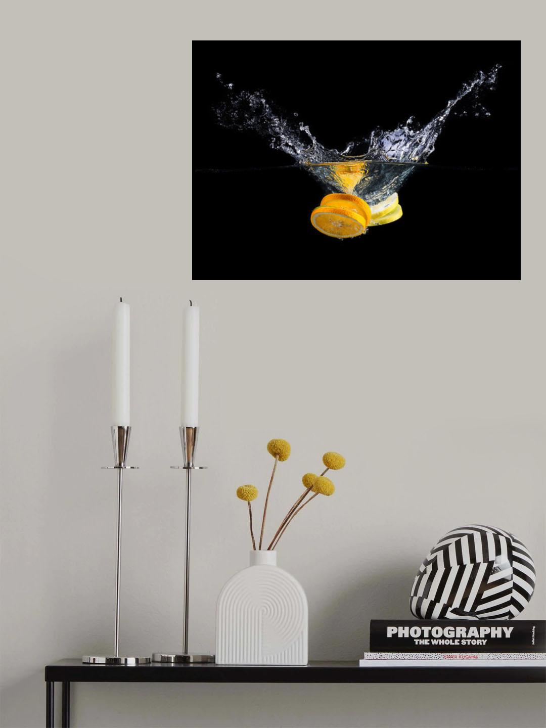 Orange splash Poster och Canvastavla