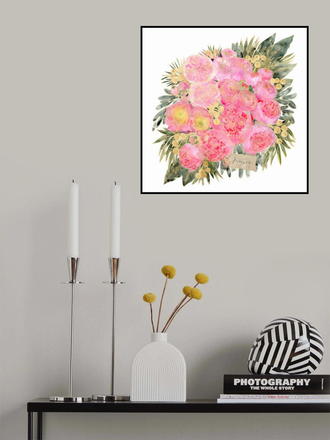 Forever Rekha bouquet in pink Poster och Canvastavla
