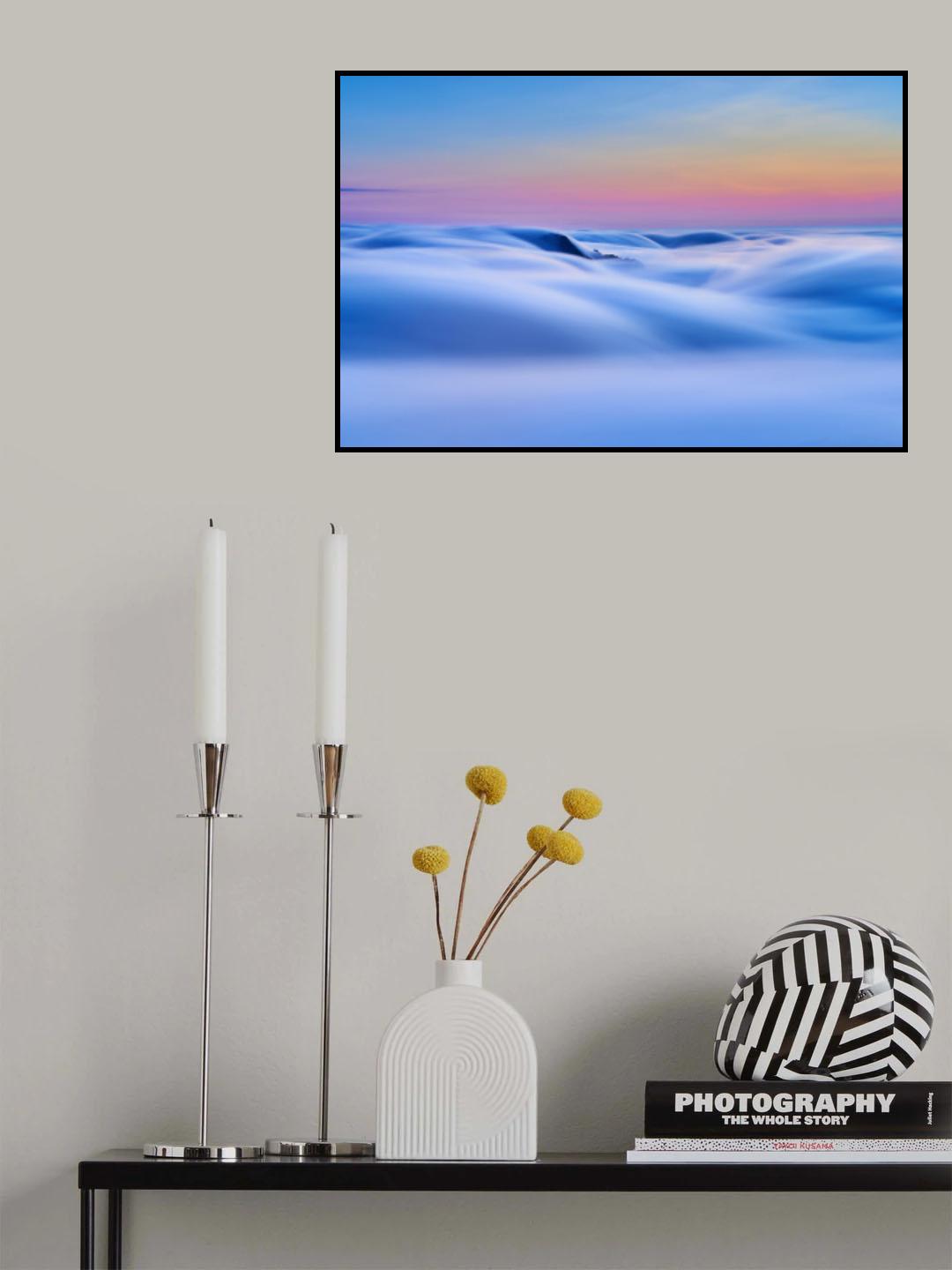 sunset colorful clouds sea Poster och Canvastavla
