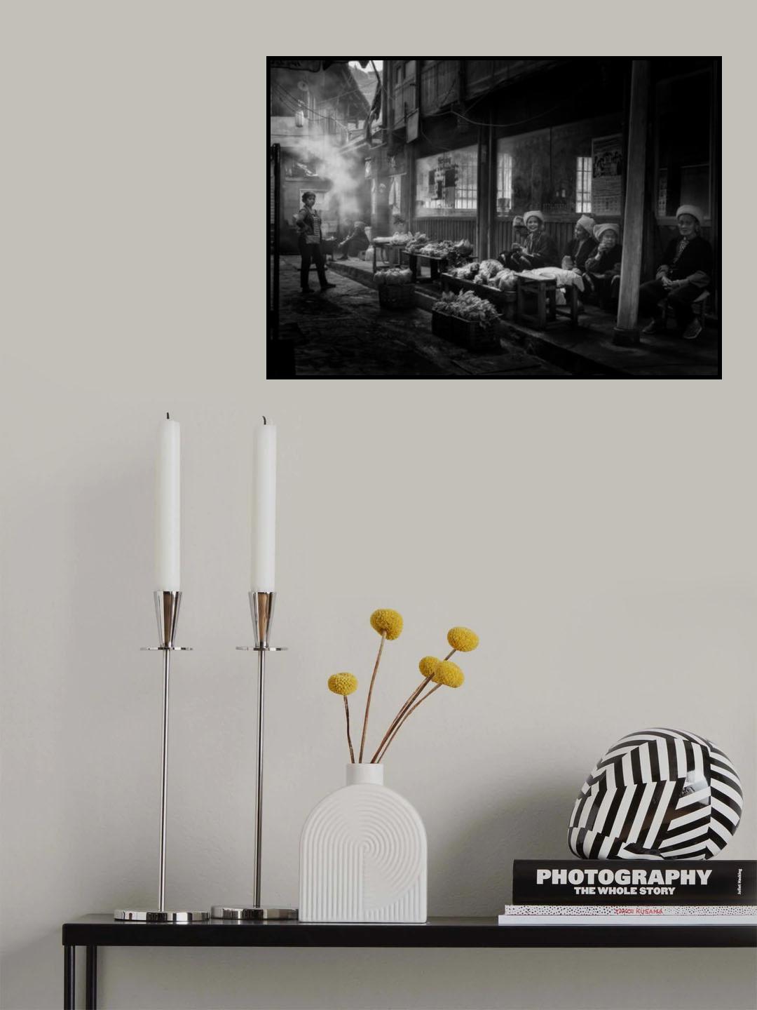 Village market Poster och Canvastavla