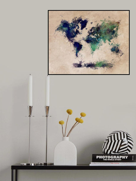 World map 40 Poster och Canvastavla