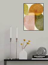 Aqua Shapes2 Kopie Poster och Canvastavla