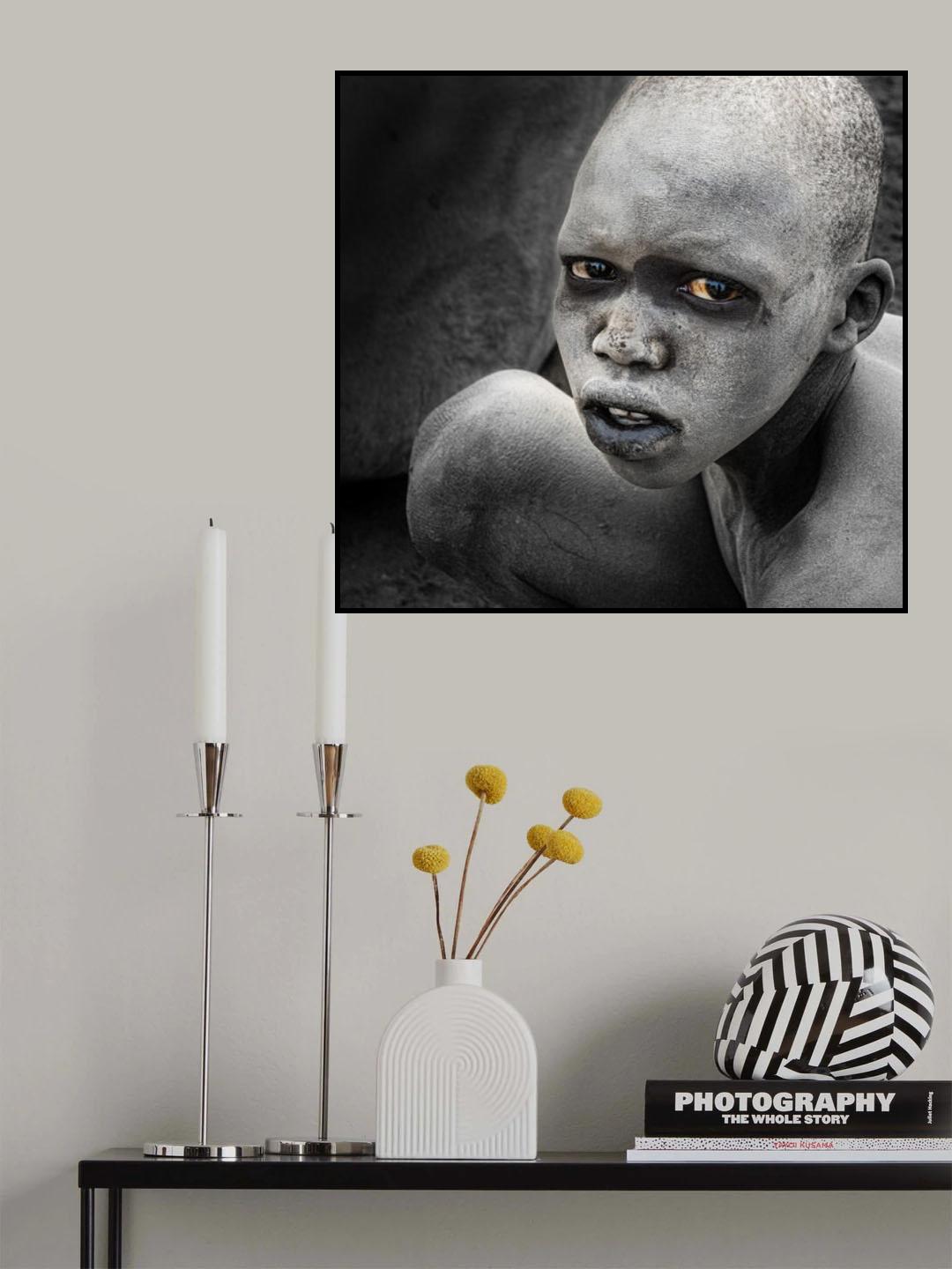 Mundari children, the nomadic herders of the White Nile Poster och Canvastavla