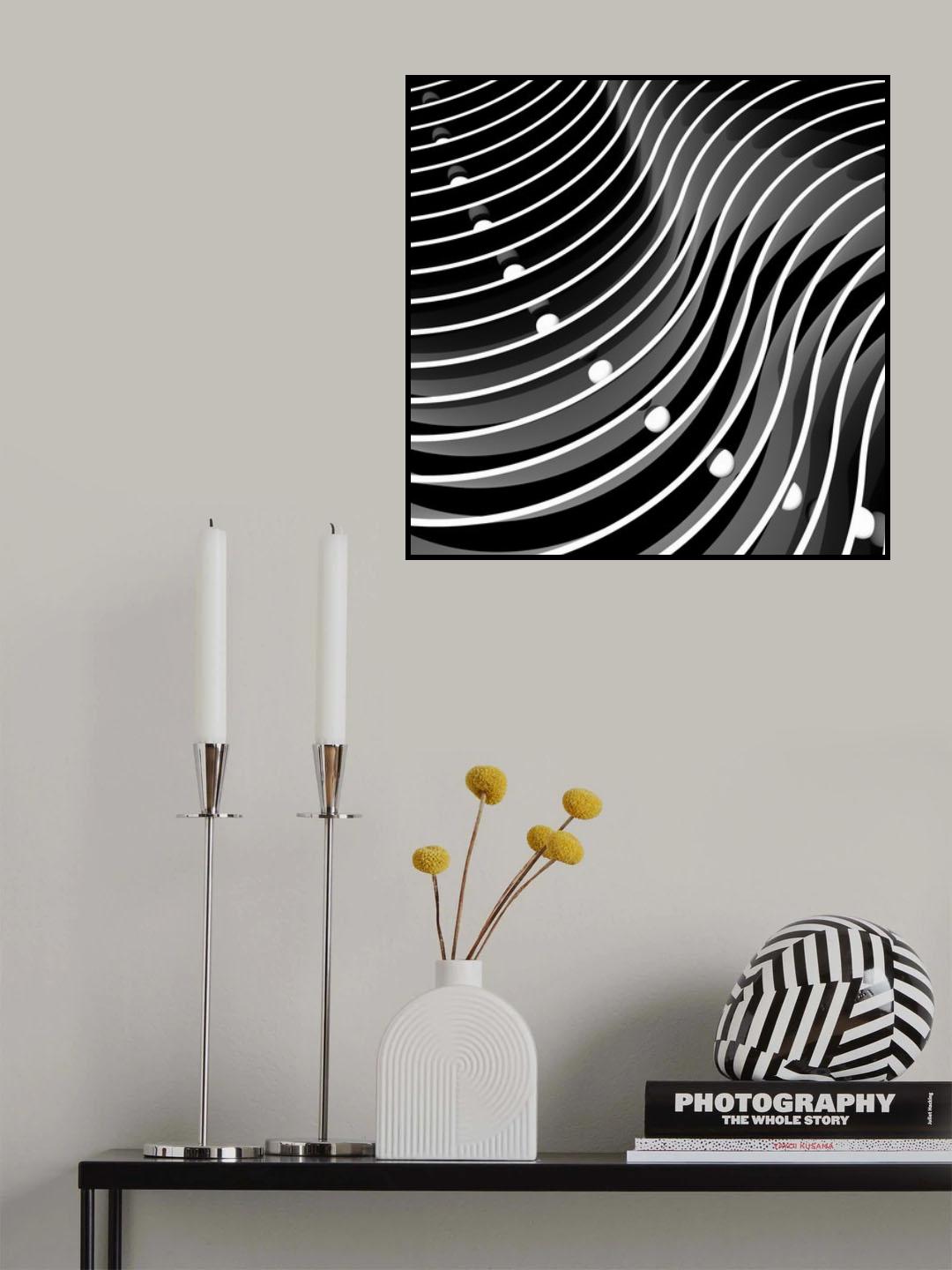 Curve and Ball Path Poster och Canvastavla