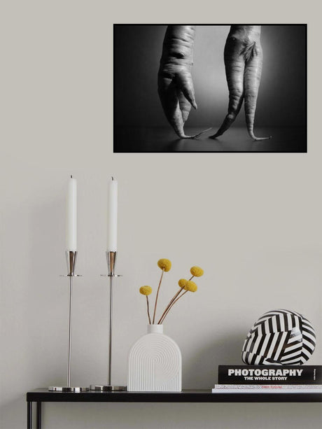 Just a still life photo with two carrots. Nothing else. Poster och Canvastavla