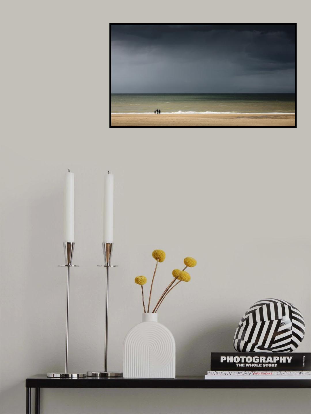 Family day at the seaside Poster och Canvastavla