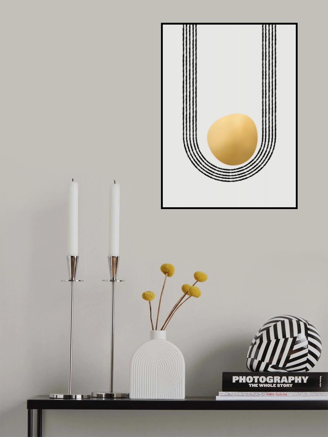 Gold unbalanced Poster och Canvastavla
