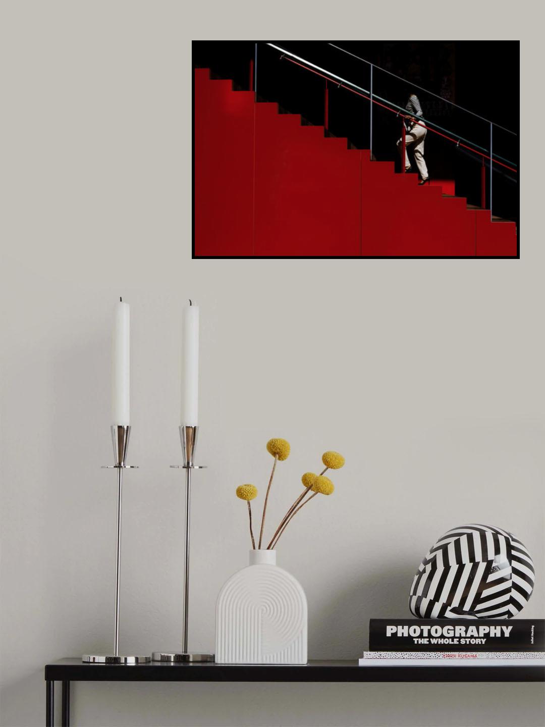 The crimson staircase Poster och Canvastavla
