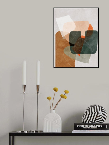 Nature Friendly Terracotta 4 Aquarell Kopie Poster och Canvastavla