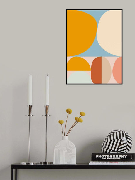 Mid Century Pastel 15 Poster och Canvastavla