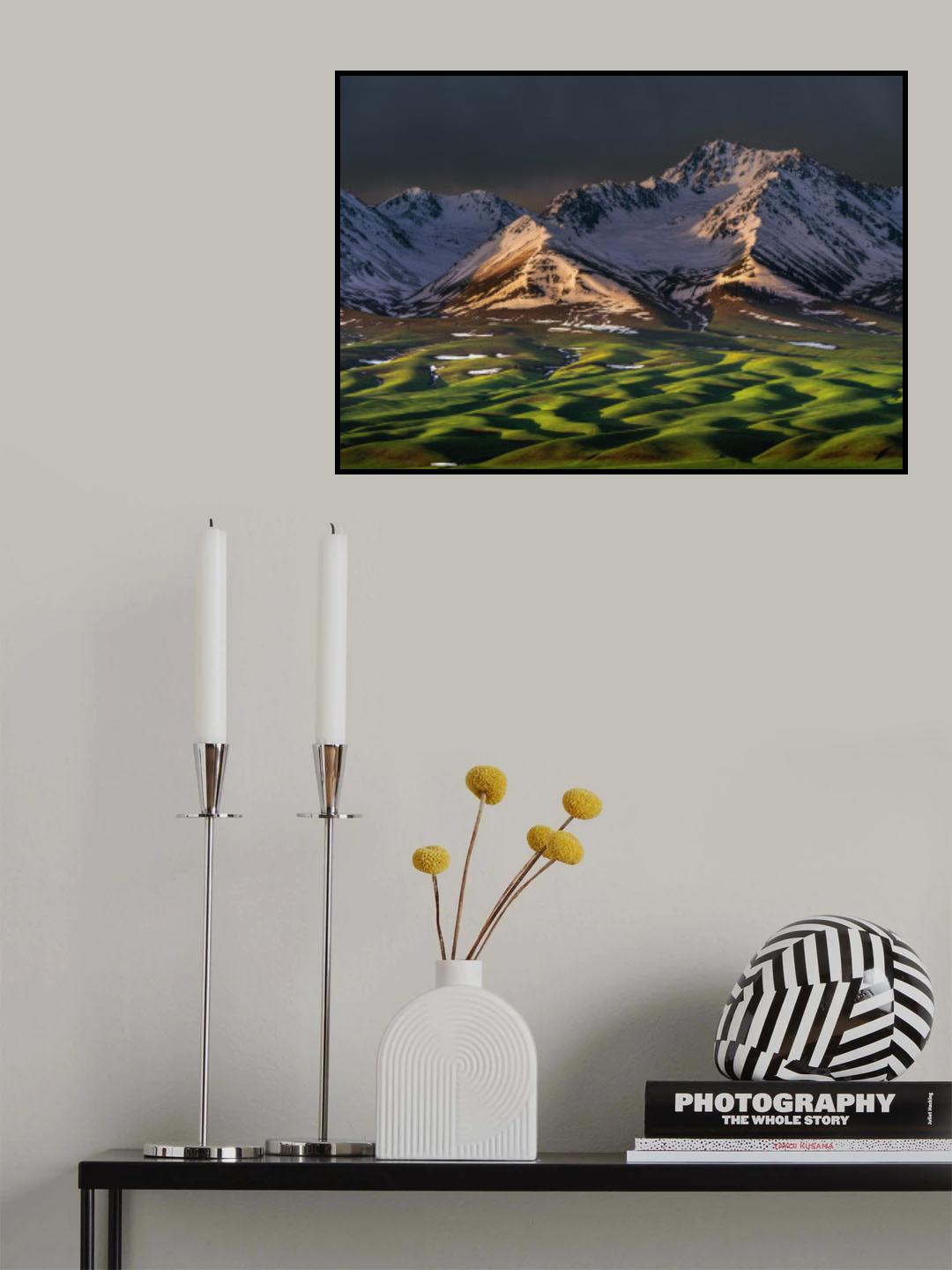 GrassRiver Sunrise Poster och Canvastavla