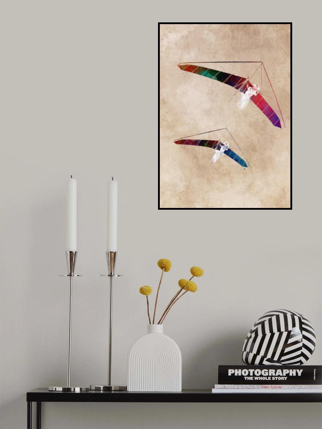 Paraglider sport art #paraglider Poster och Canvastavla