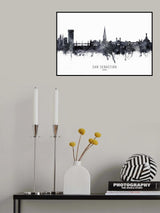 San Sebastian Spain Skyline Poster och Canvastavla