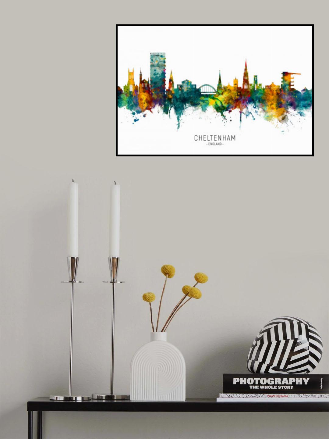 Cheltenham England Skyline Poster och Canvastavla