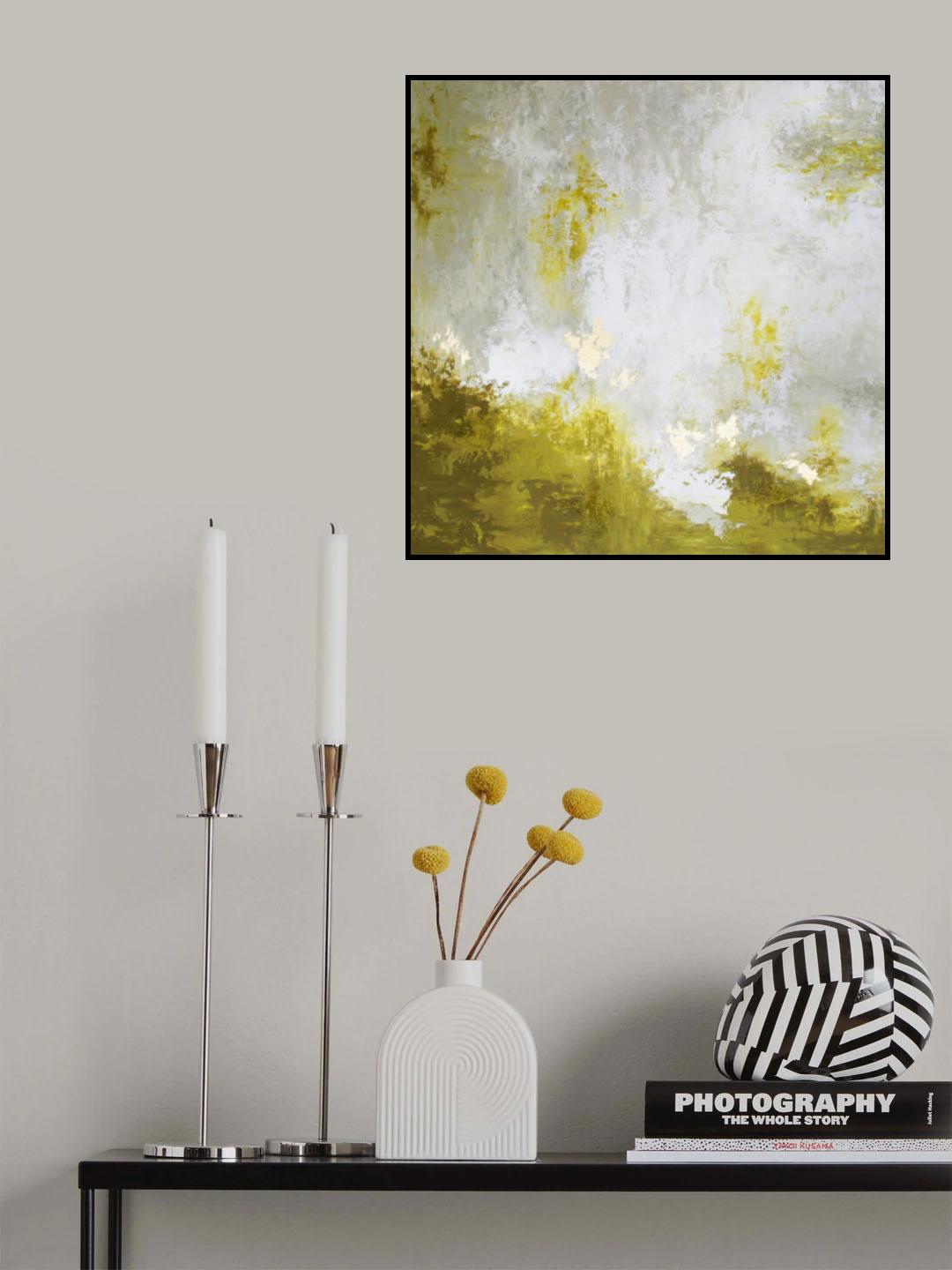 Abstract Moss Green 2 Poster och Canvastavla
