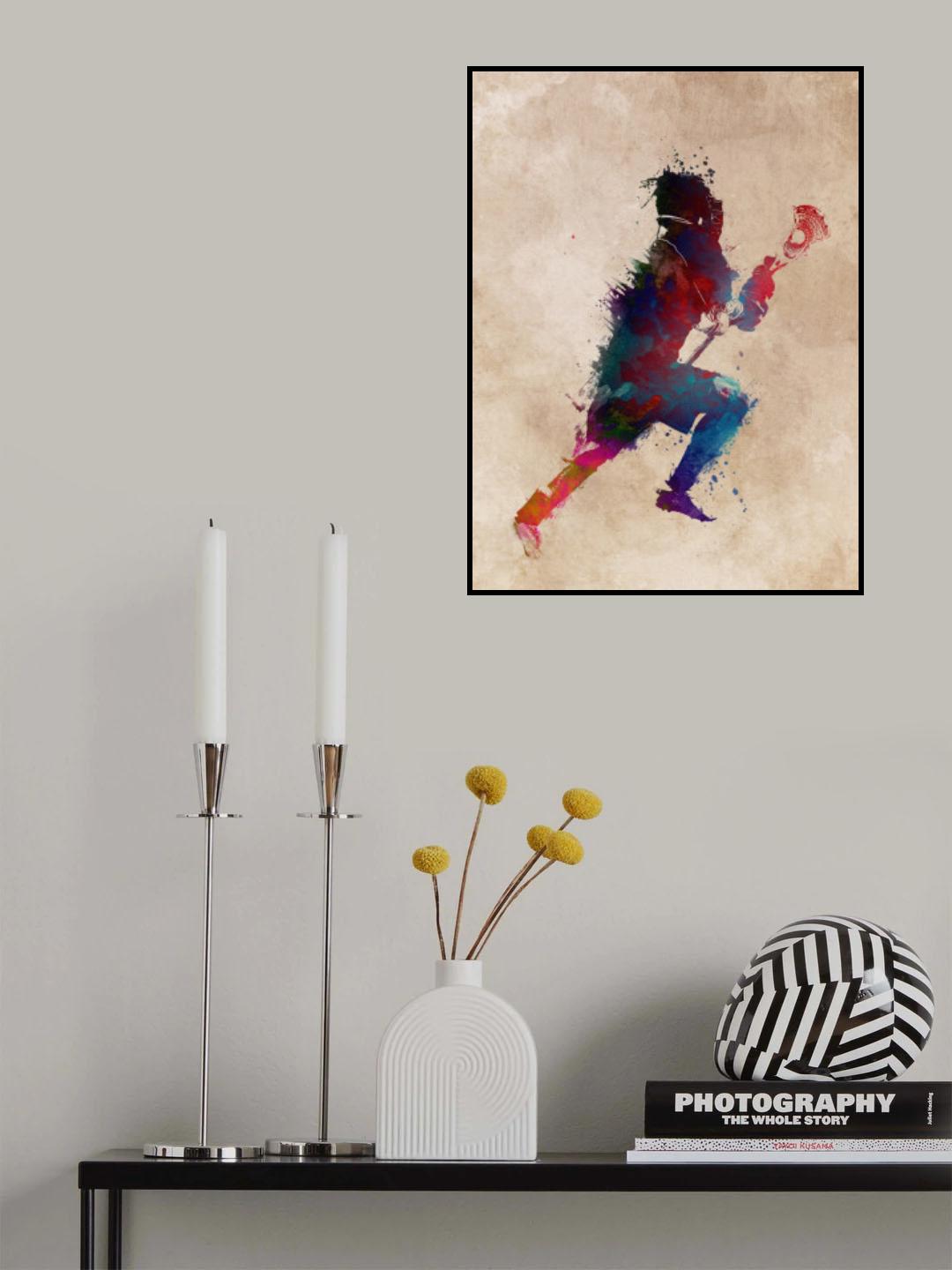 Lacrosse Sport Art 2 Poster och Canvastavla