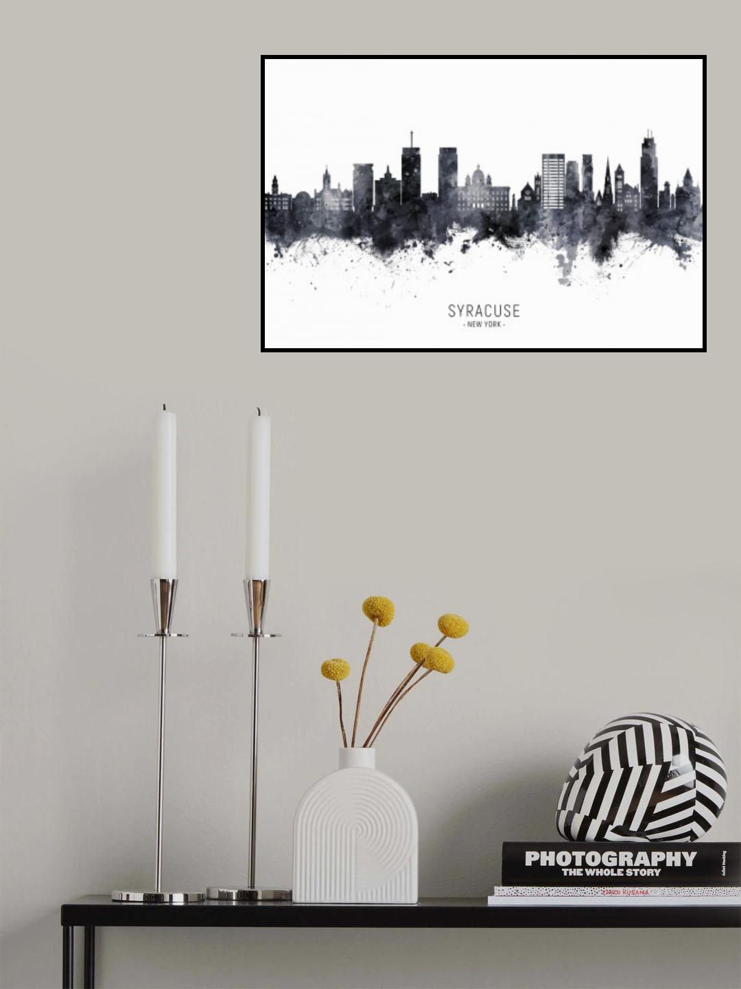 Syracuse New York Skyline Poster och Canvastavla