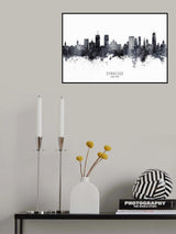 Syracuse New York Skyline Poster och Canvastavla
