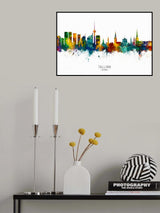Tallinn Estonia Skyline Poster och Canvastavla