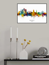 Brussels Belgium Skyline Poster och Canvastavla