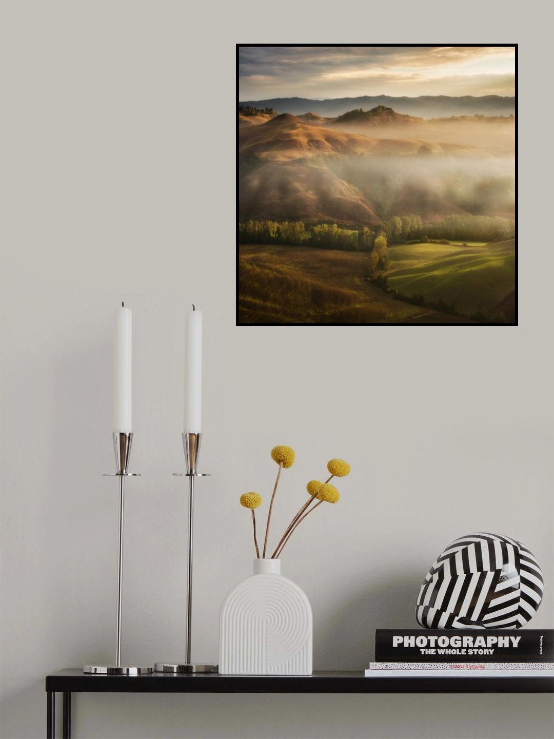 Mystical Waving Fields Tuscany Poster och Canvastavla