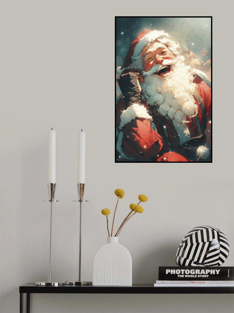 Laughing Santa Poster och Canvastavla