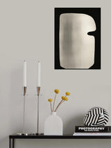 Abstract White Sculpture Mask Poster och Canvastavla