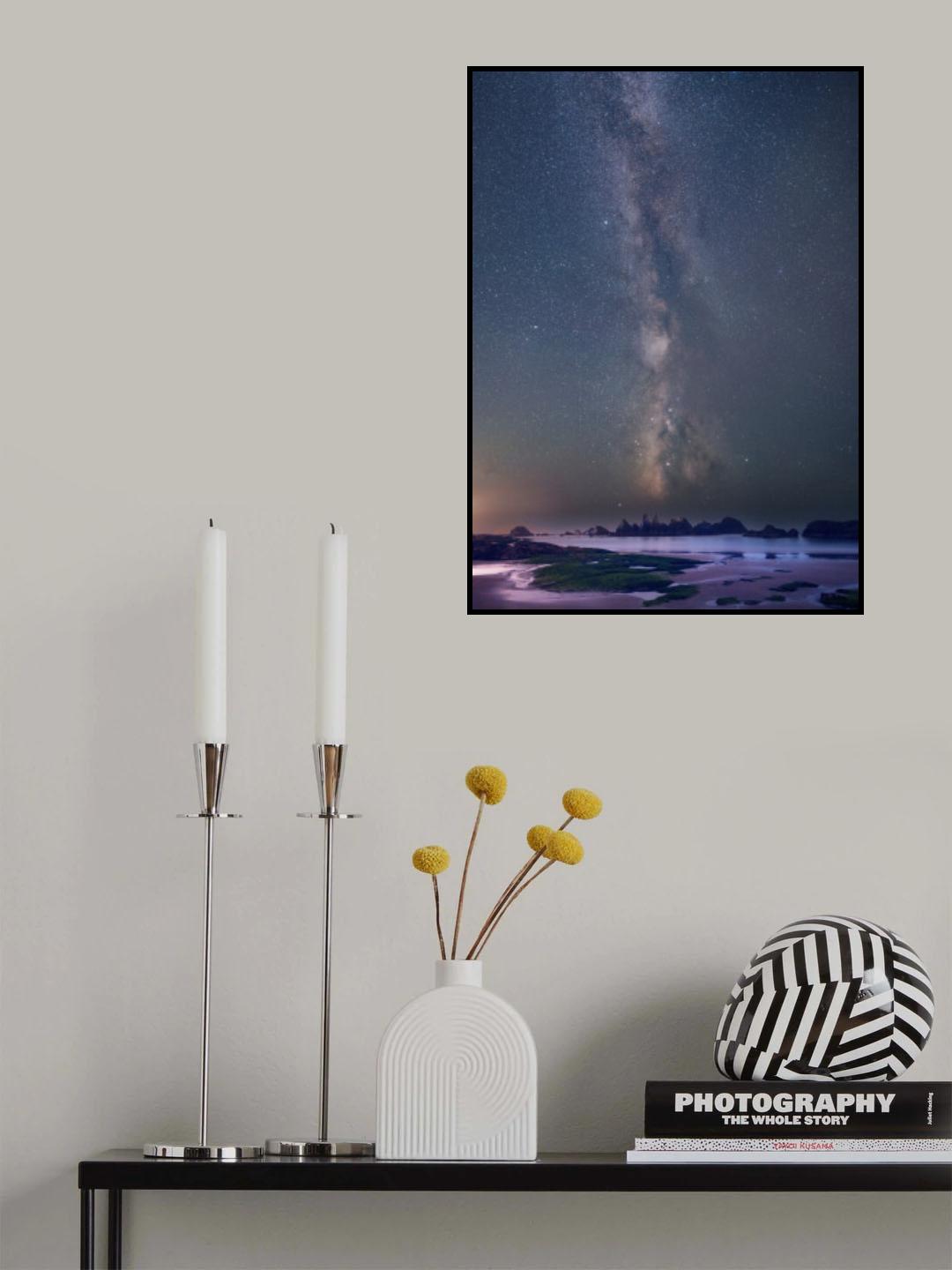 Starry Oregon Coast Poster och Canvastavla