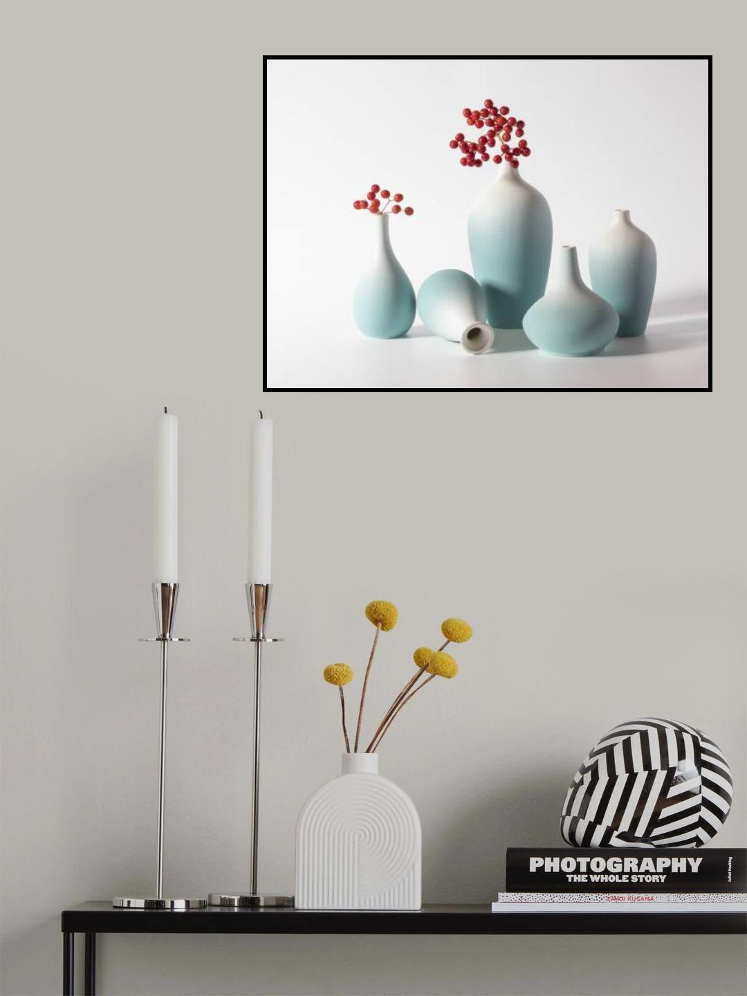 Red currant berries &amp; Vases Poster och Canvastavla