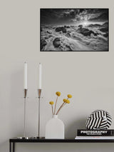 Rough sea sunset Poster och Canvastavla