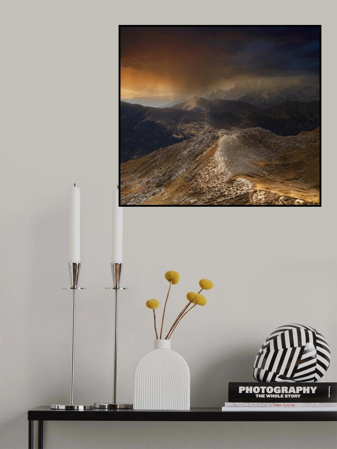 Mountain Weather Poster och Canvastavla