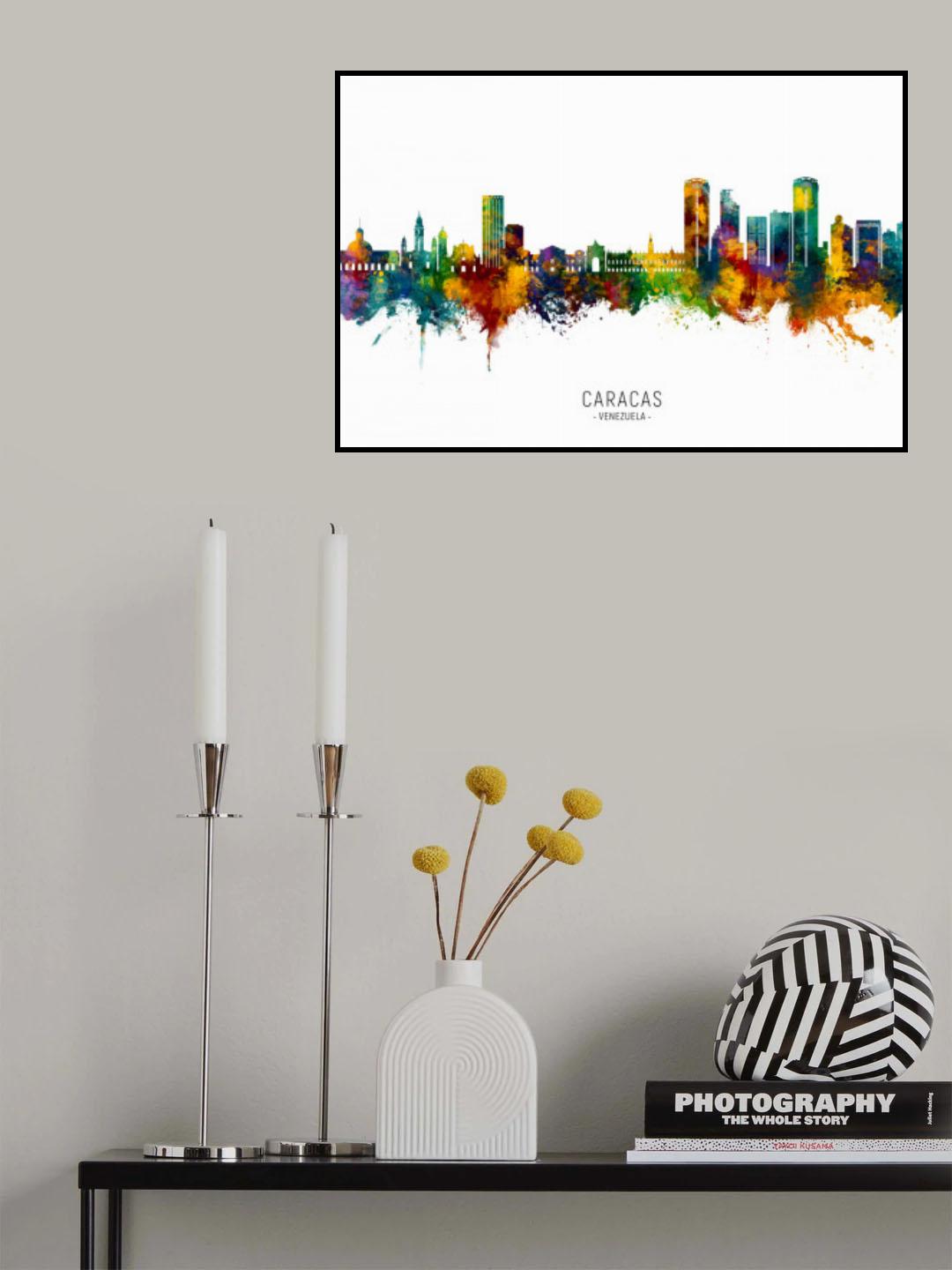 Caracas Venezuela Skyline Poster och Canvastavla
