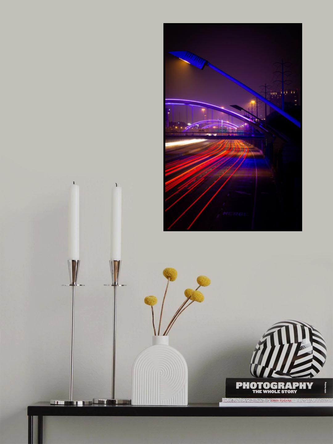 Urban Light Flow Poster och Canvastavla