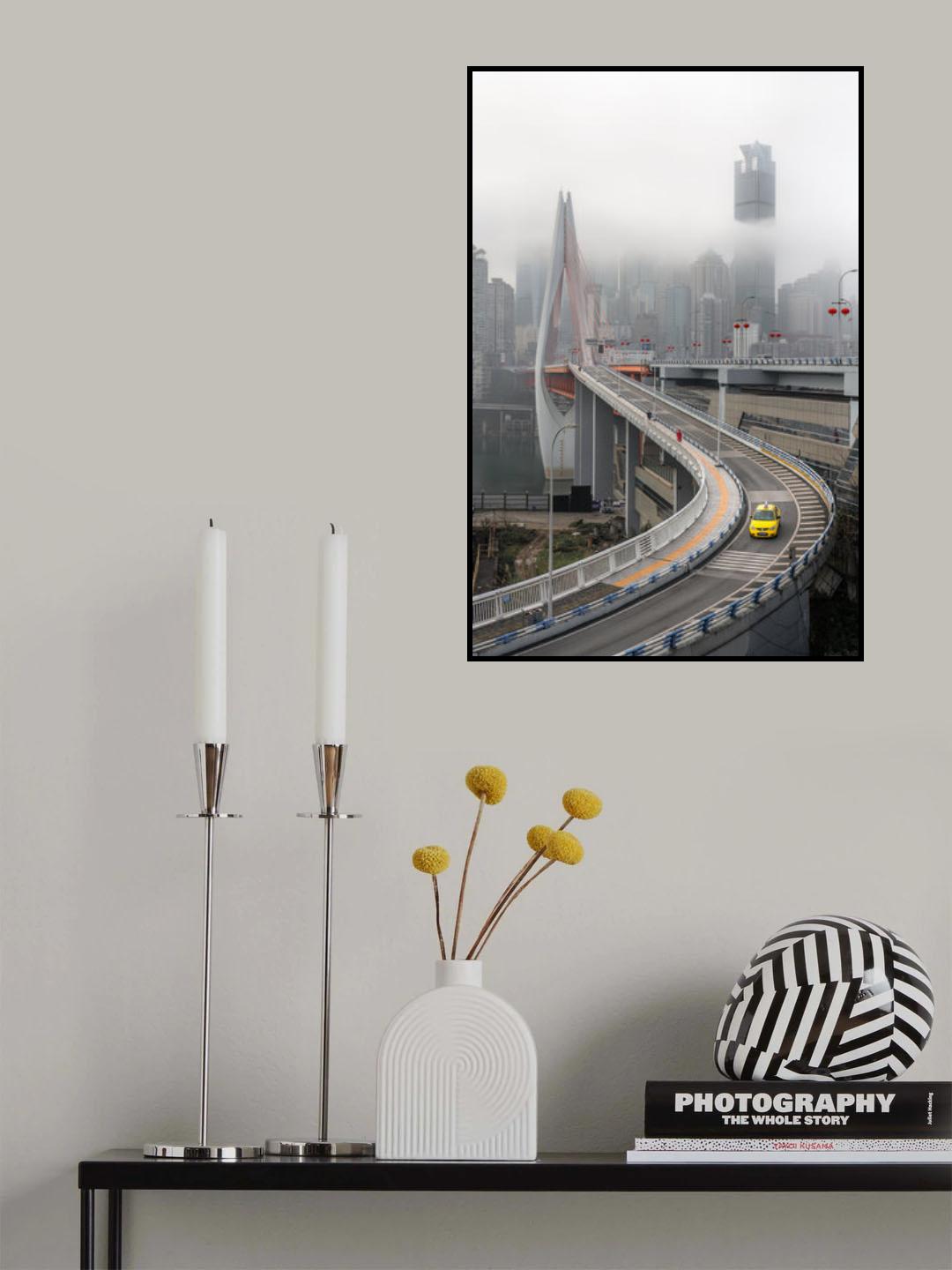 Through the Fog city Poster och Canvastavla