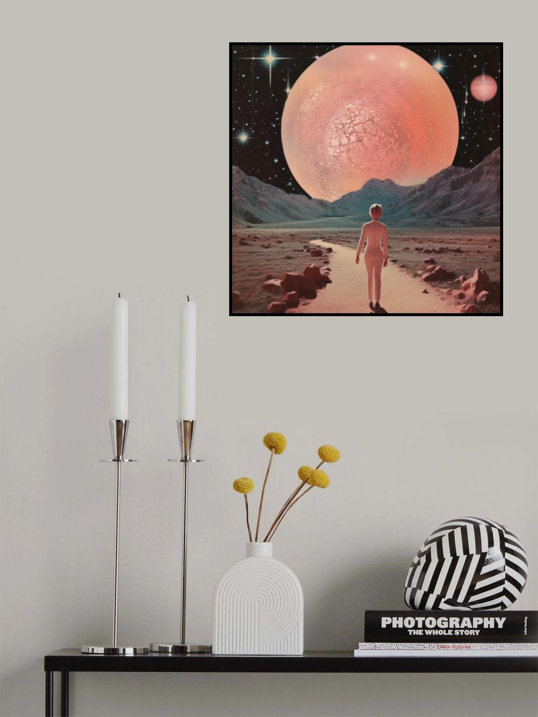 Planetary Space Collage Poster och Canvastavla